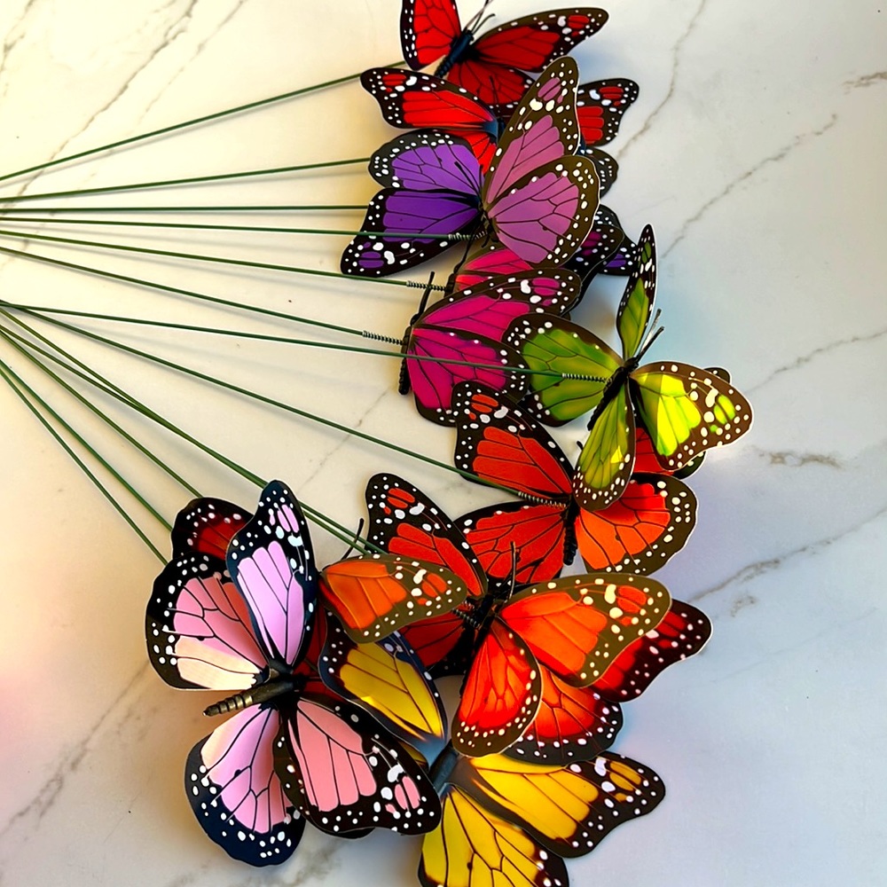 Butterfly Stakes Party Decor